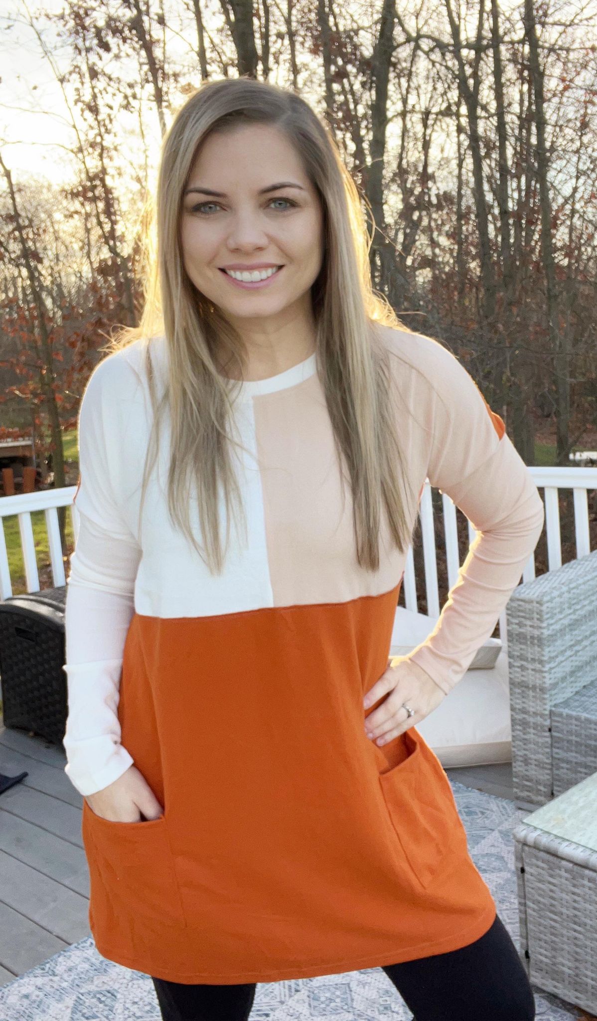 RTS COLORBLOCK POCKET TUNIC-
