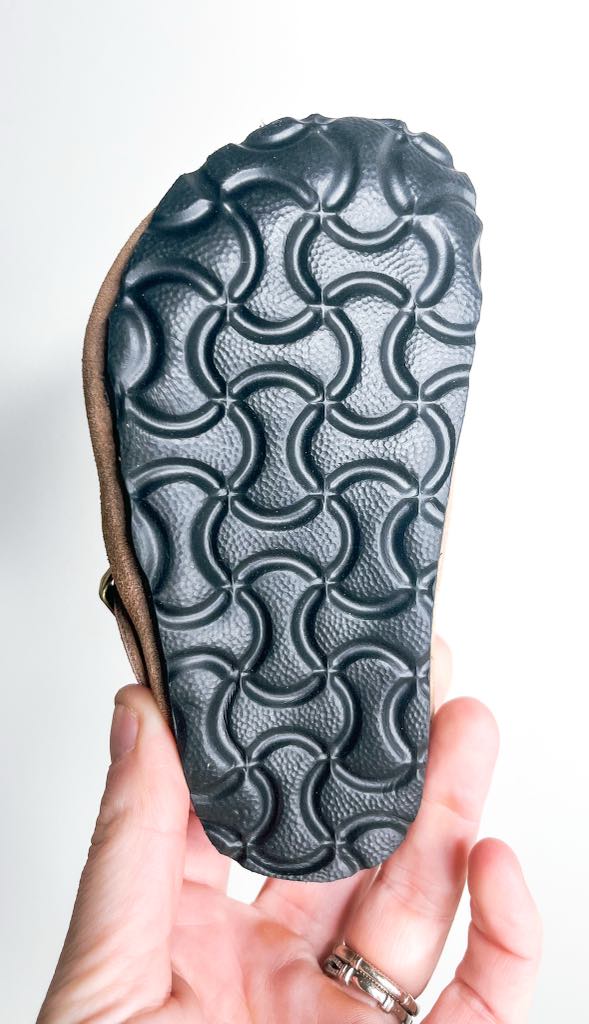 RTS: Leather Kid Clog with Heel Strap