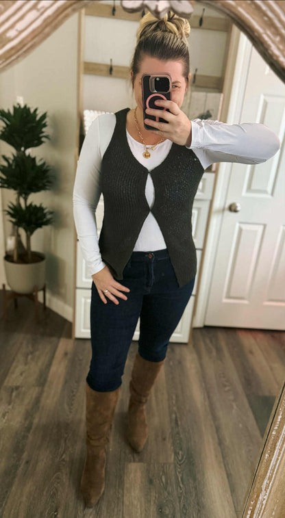 RTS: ZENANA Hood Eye Sweater Layering Vest
