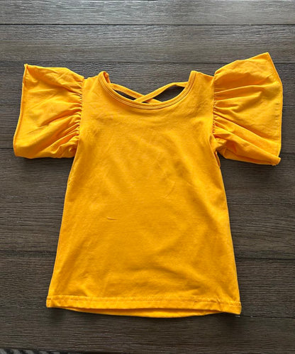 RTS: Sweetheart Ruffle sleeve top