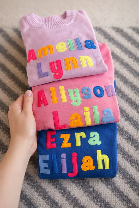 PREORDER: Rainbow Embroidered Sweater RERUN 3.2.26