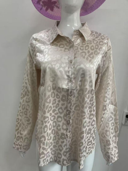 PREORDER: The Sienna Satin Leopard Blouse 9.28.26