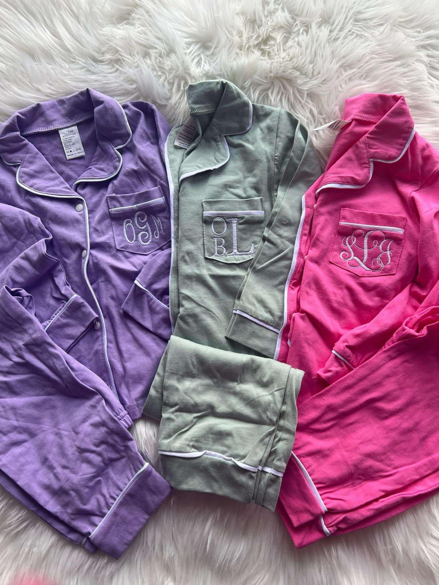 PREORDER: Monogrammed PJS-Kids 9.22.25