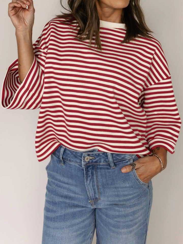 PREORDER: Striped Callie Bow top 1.19.26