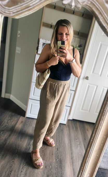 RTS: Harem Jersey Wide Leg Pants