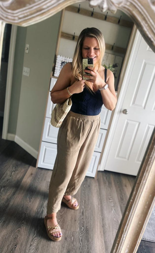 RTS: Harem Jersey Wide Leg Pants