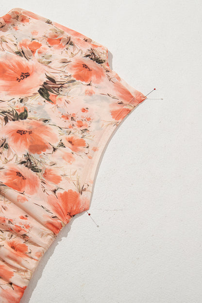 RTS: Women's Floral Mesh Top