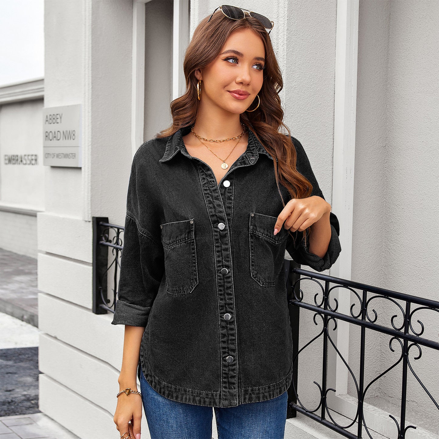 PREORDER: On the Move Denim Light Weight Button Down 1.19.26