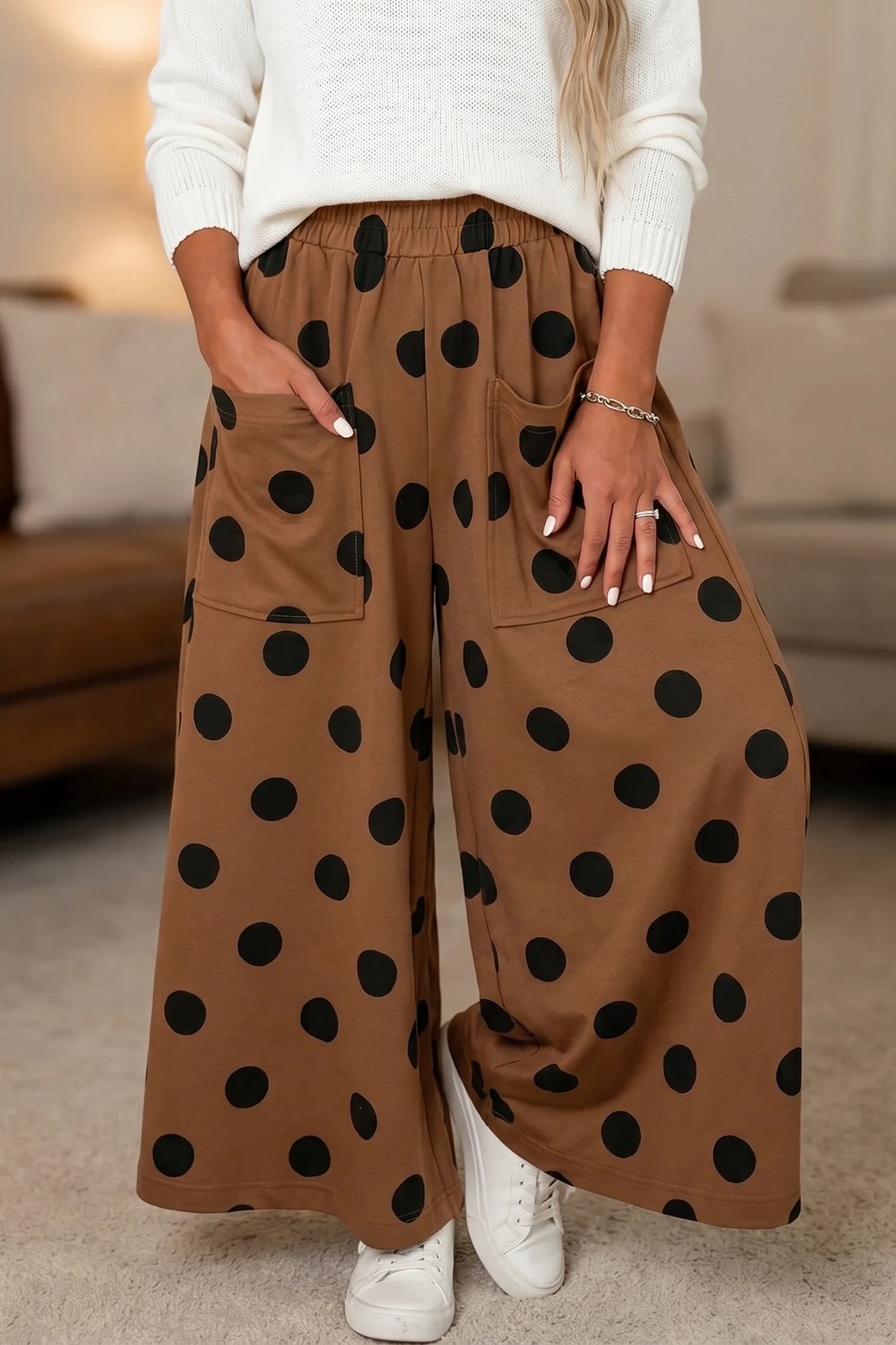 PREORDER: Polka Dot Wide Leg Pants  8.31.26