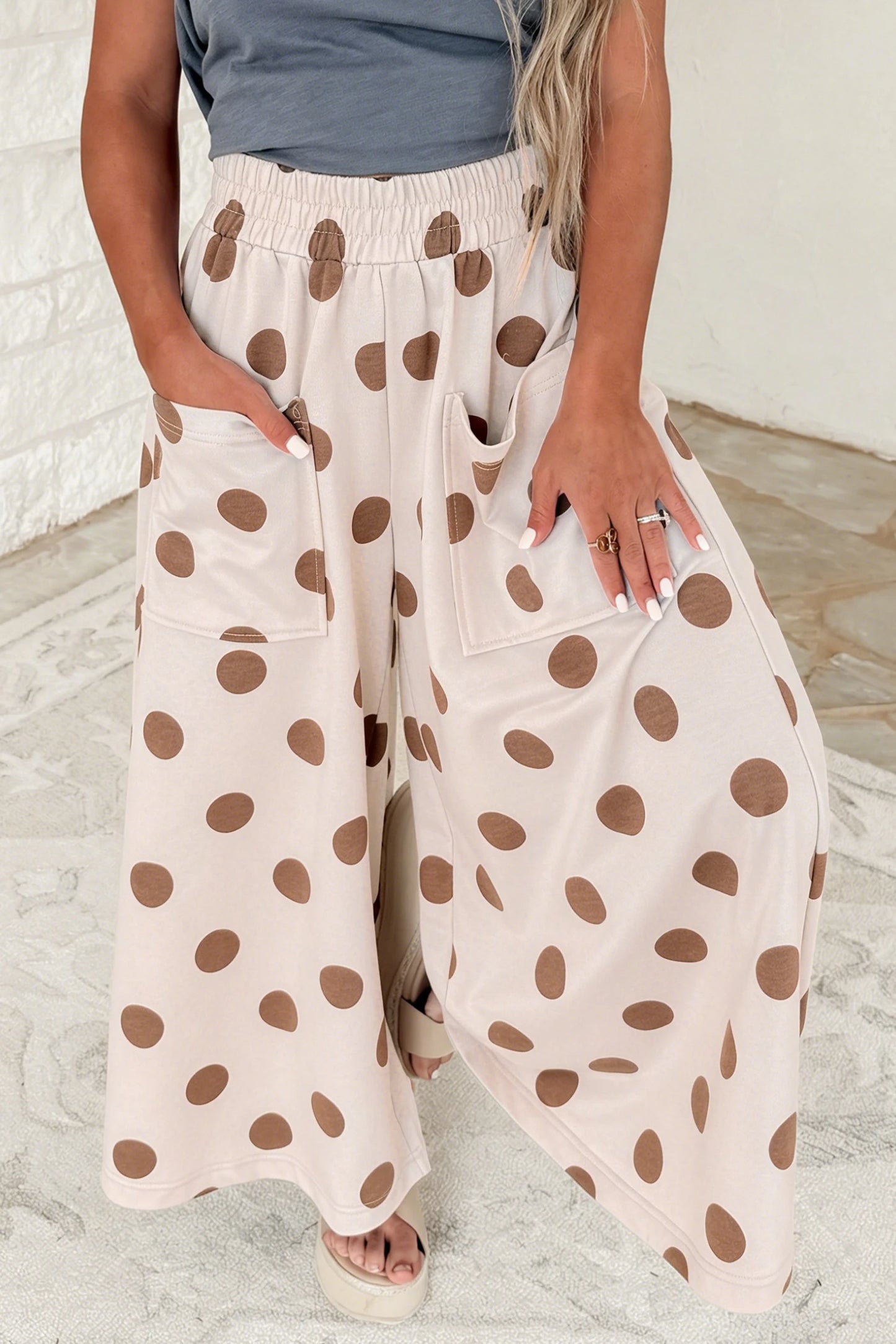 PREORDER: Polka Dot Wide Leg Pants  8.31.26