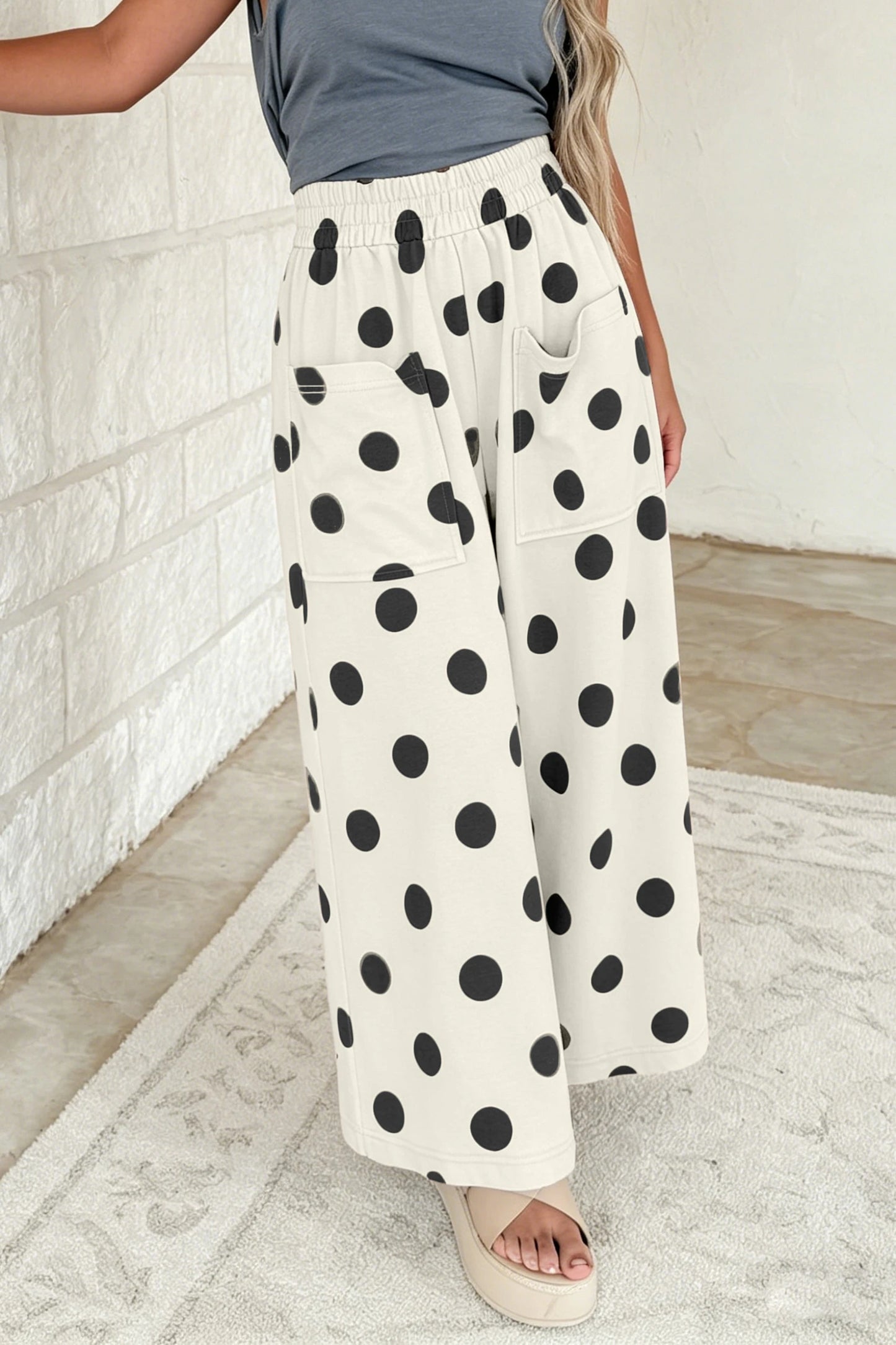 PREORDER: Polka Dot Wide Leg Pants  8.31.26