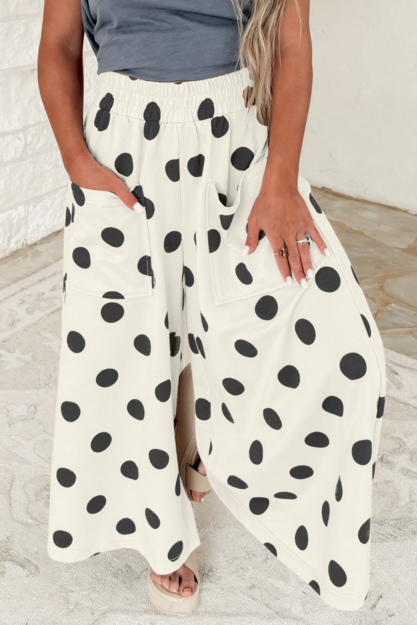 PREORDER: Polka Dot Wide Leg Pants  8.31.26