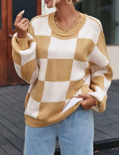 PREORDER: Cozy Checker Sweater RERUN 9.28.26