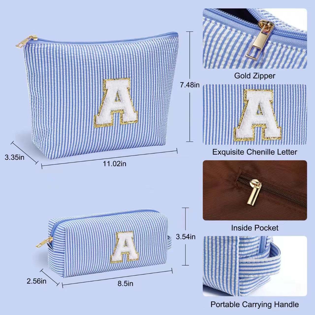 RTS: Personalized Initial Makeup Bag