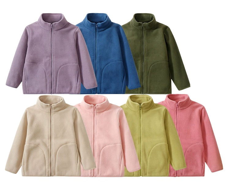 PREORDER: Kids Solid Color Zip Up Fleece 9.22.25 osym