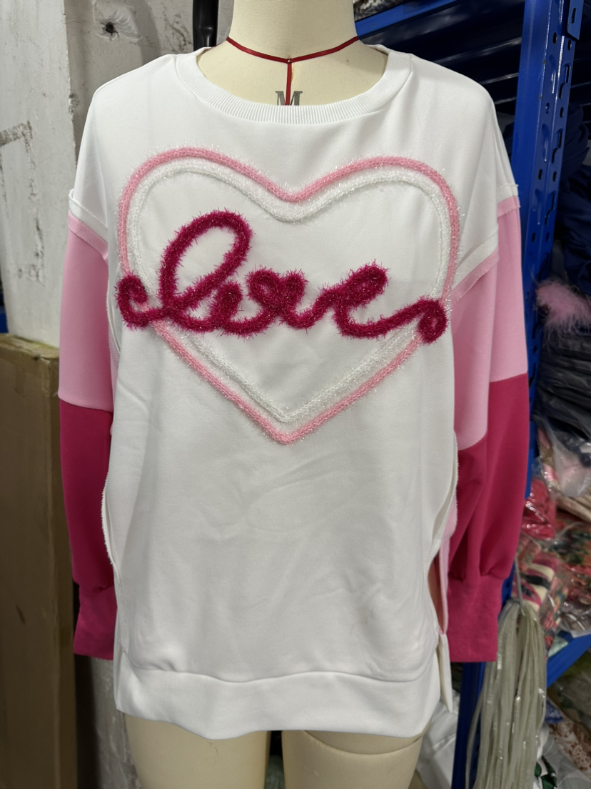 RTS: The Gwen Glitter embroidered Love Sweater!