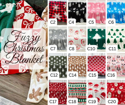 PREORDER: Luxe Holiday Fuzzy Blankets RERUN 10.19.26 osym