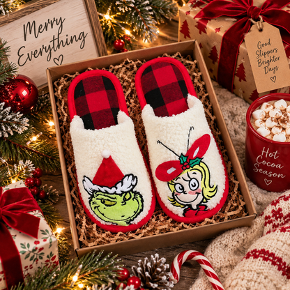PREORDER: The Mean One Holiday Slippers 9.21.26