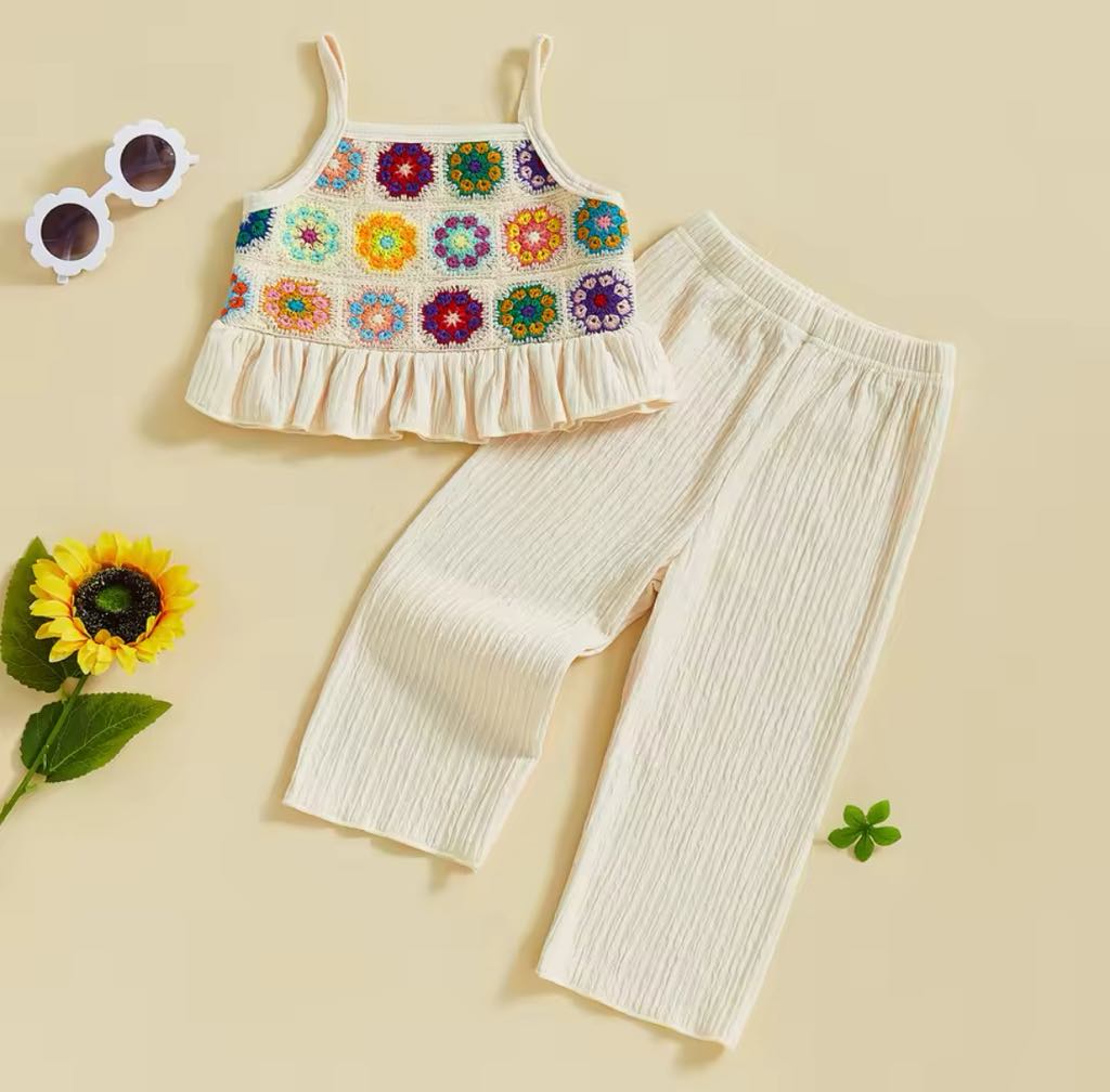 RTS: The Jazmin Crochet Tank and Pant Set
