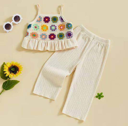 RTS: The Jazmin Crochet Tank and Pant Set