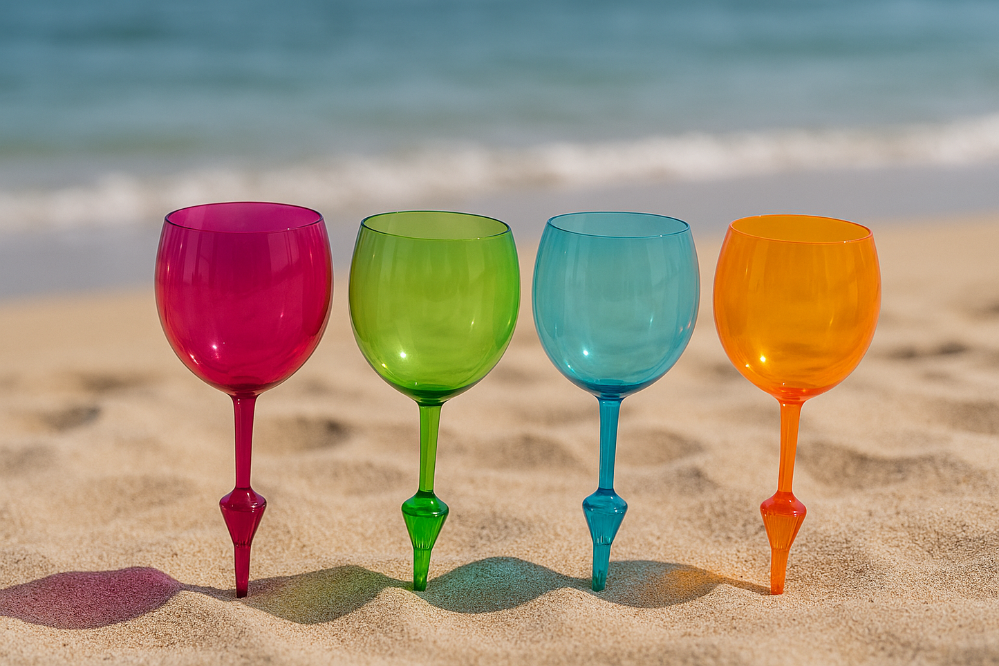 RTS Floating Acrylic wine glasses
