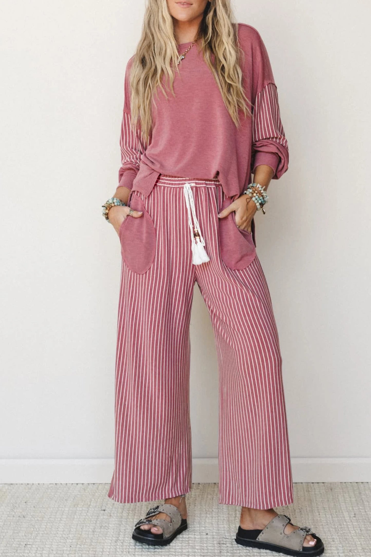PREORDER: Stripe Lounge Set  (High Quality) 8.31.26