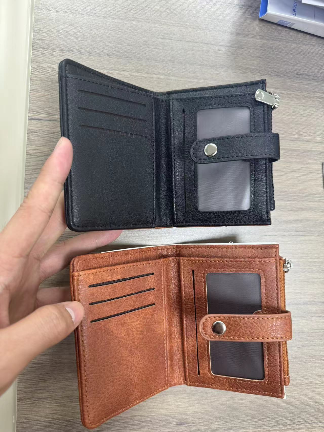rts: Quilted or Checker Vegan Leather Wallets