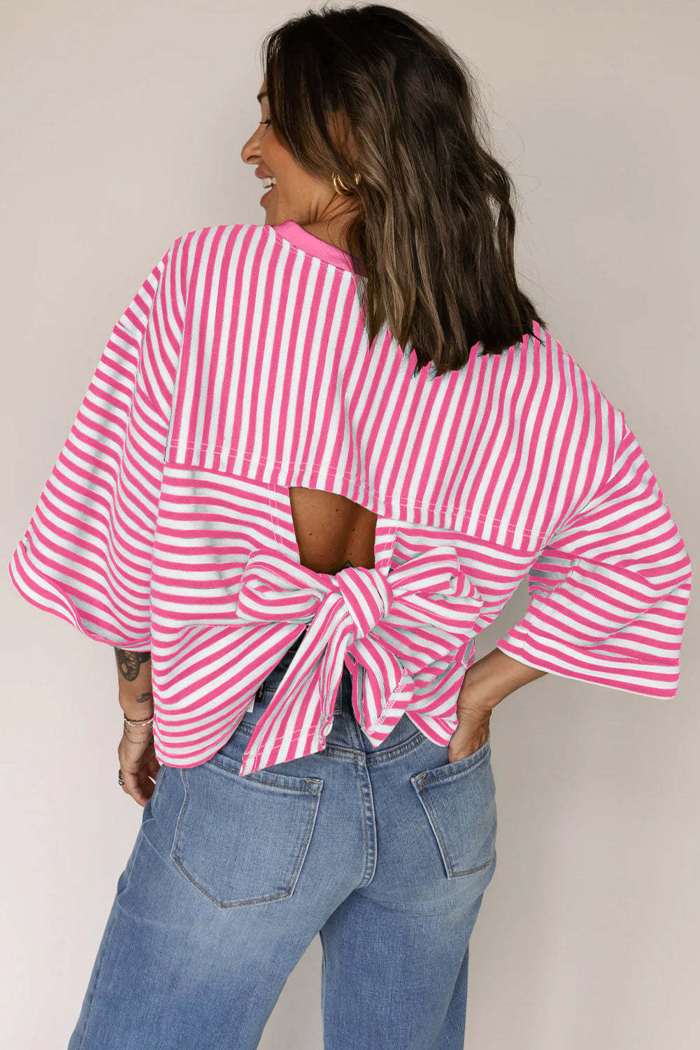 PREORDER: Striped Callie Bow top 1.19.26