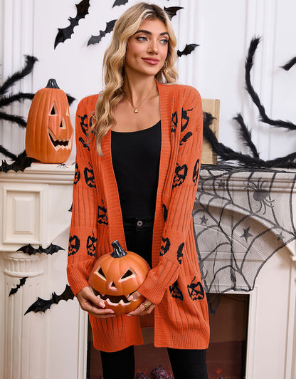 RTS: Pumpkin knit cardi
