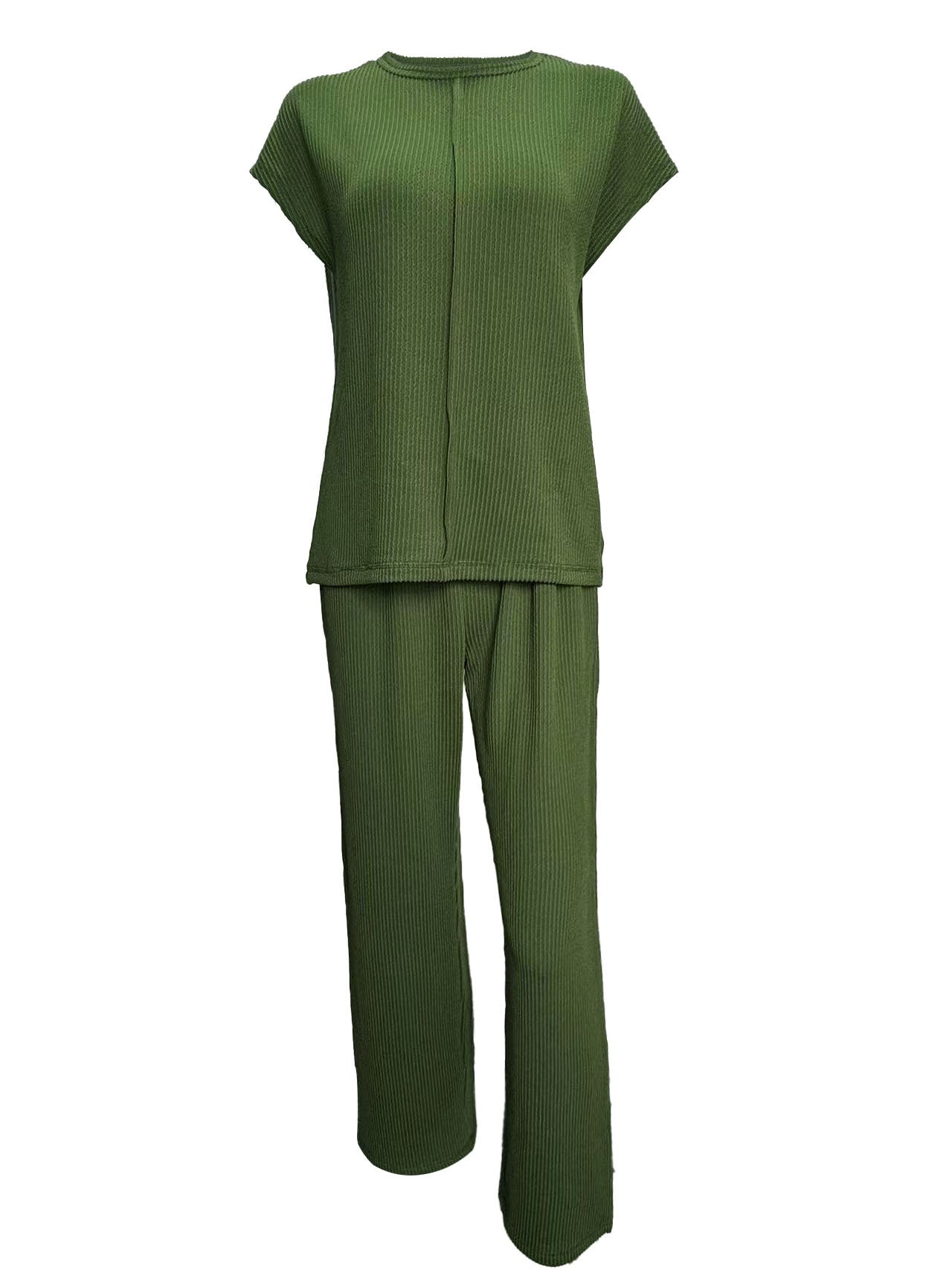 RTS: The Cora Ribbed Tee and Pant Set