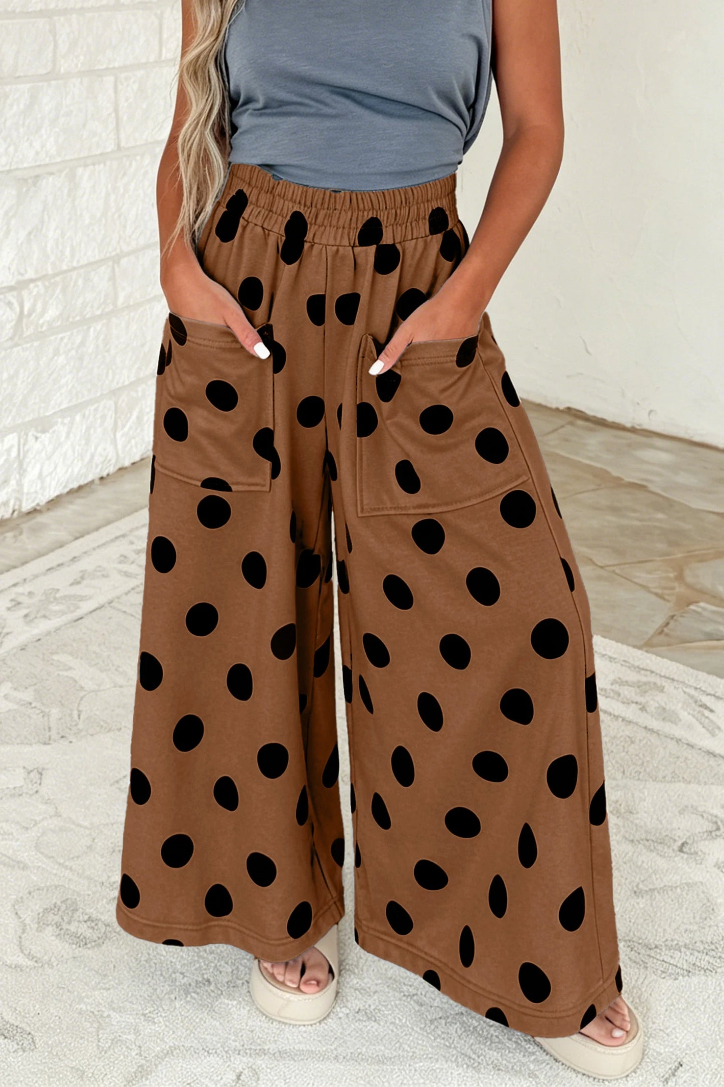 PREORDER: Polka Dot Wide Leg Pants  8.31.26