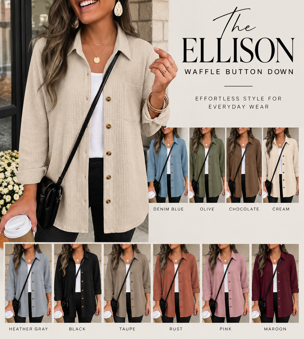 PREORDER: The Ellison Waffle Button Down 9.14.26