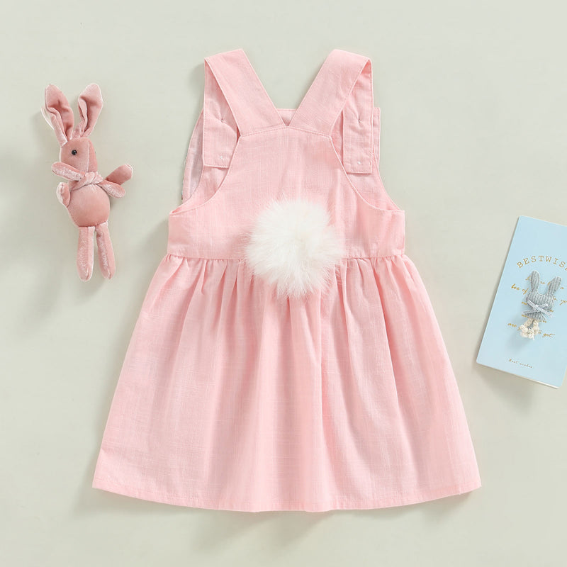 RTS: Linen Bunny Dress or Onesie Bunny Tail with Floral Removeable Ears