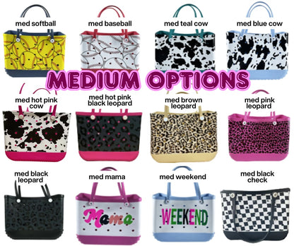 PREORDER: MEDIUM EVA Print & Solid Totes