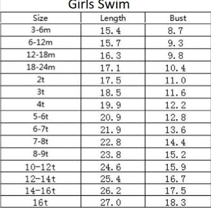 RTS: Girls Long Sleeve Floral swims