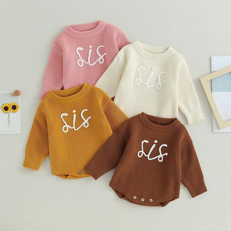 RTS: Sis Knitted Onesie or Sweater-