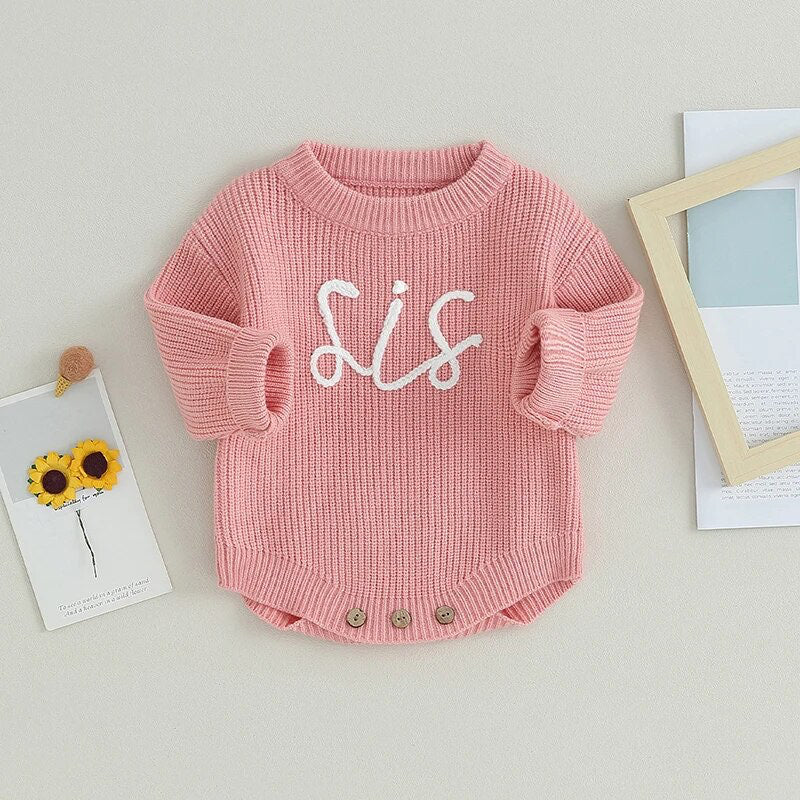 RTS: Sis Knitted Onesie or Sweater-