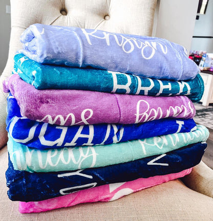 PREORDER: Repeating Name Blanket CUSTOM SHOP