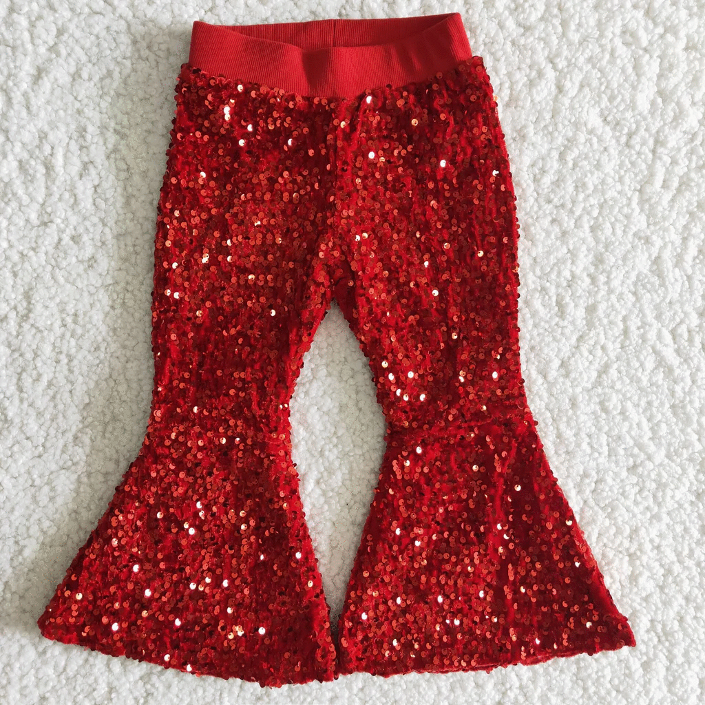 RTS: Kids Sequin/Velvet Pants-