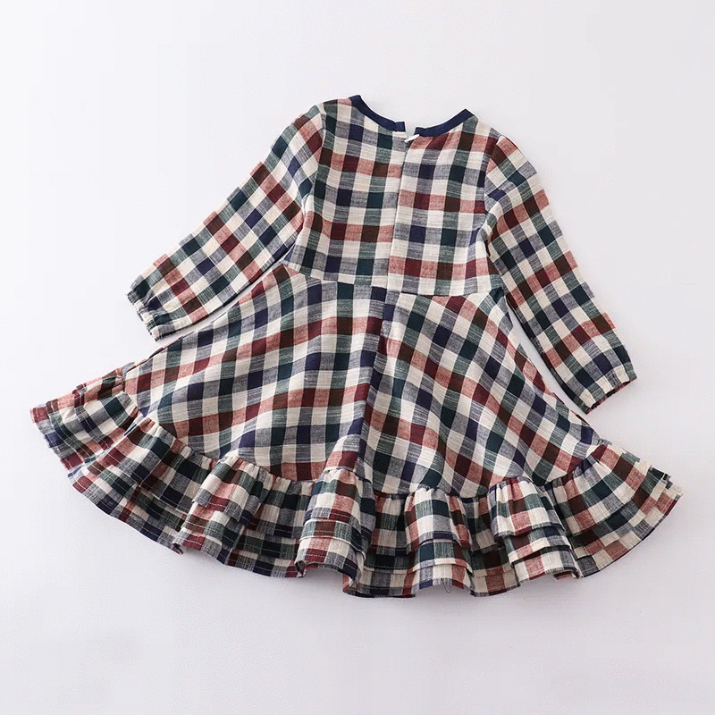 RTS: Plaid girls dress or Plaid Boys shirt