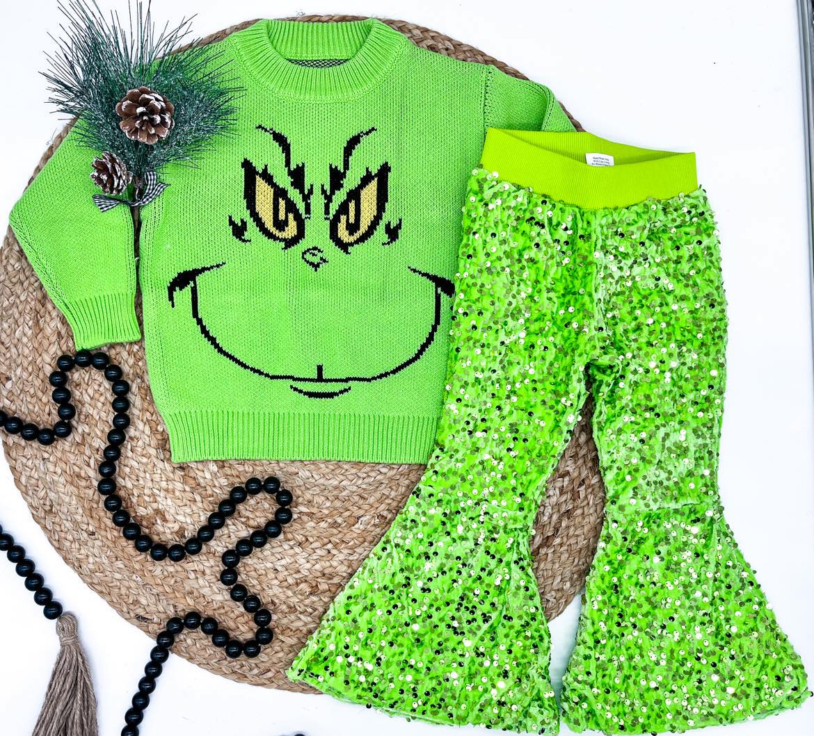 RTS: Kids Sequin/Velvet Pants-