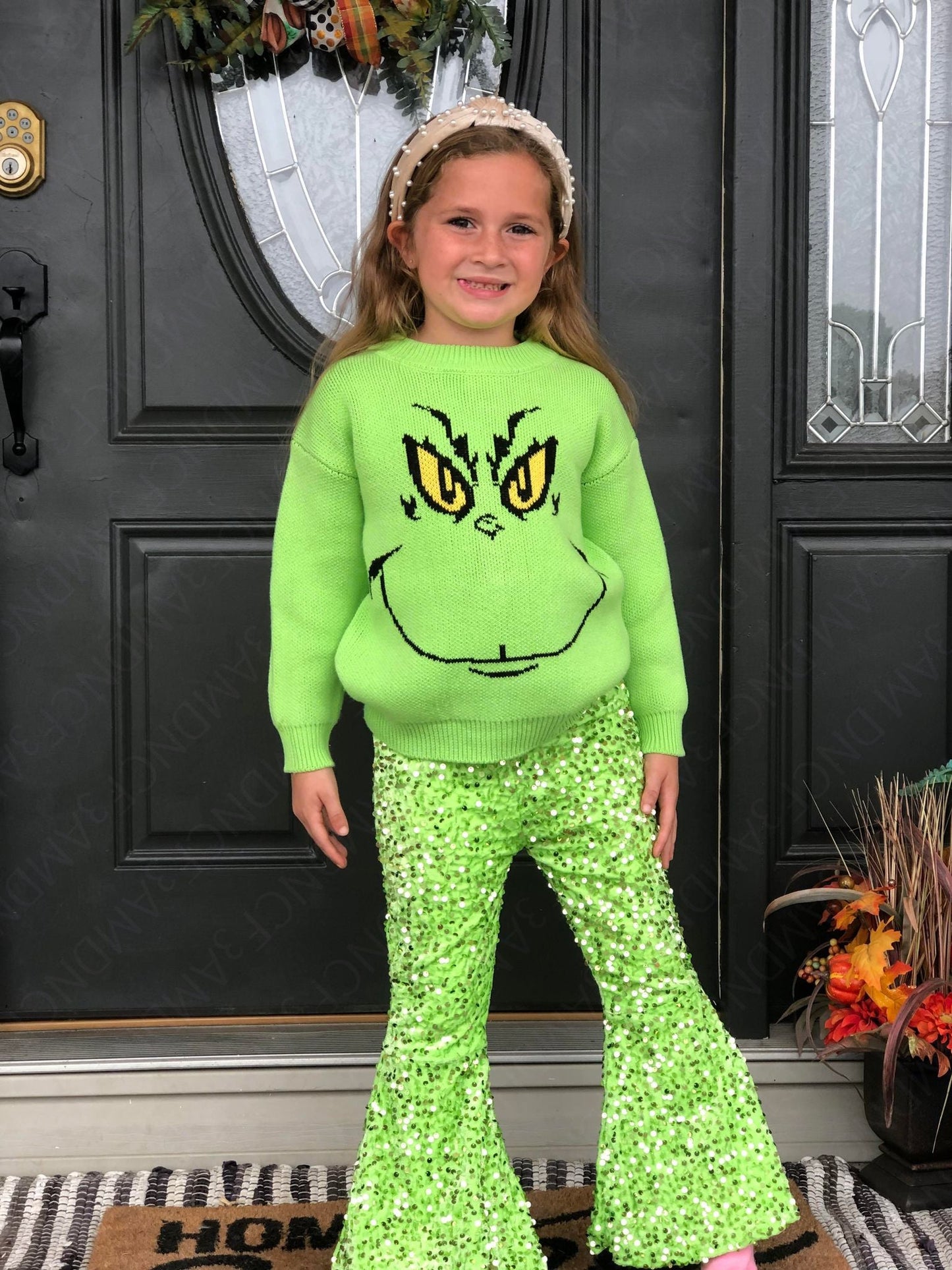 RTS: Kids Sequin/Velvet Pants-