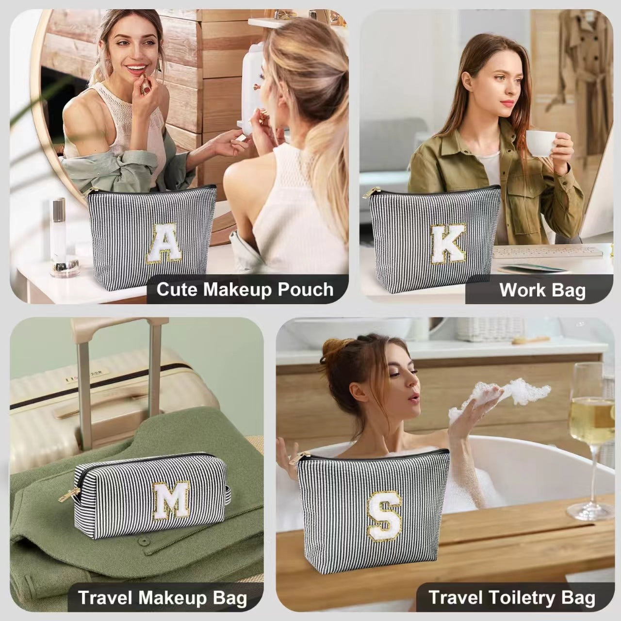 RTS: Personalized Initial Makeup Bag