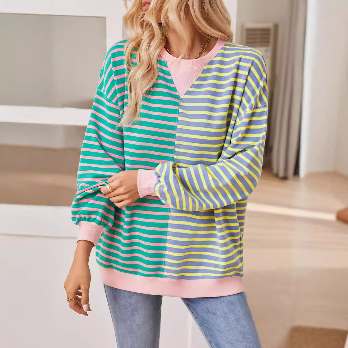 PREORDER: The Finley Split Retro Stripe Sweater 1.20.25 osym