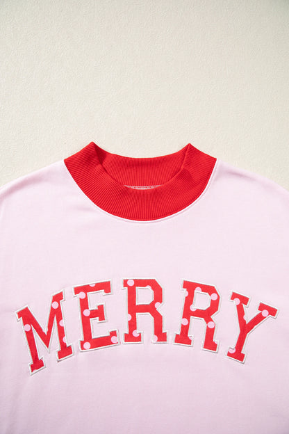 PREORDER: Embroidered Merry Mock Neck  11.2.26