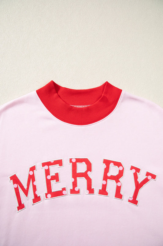 PREORDER: Embroidered Merry Mock Neck  11.2.26
