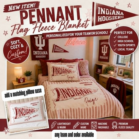 PREORDER: Custom Pennant Flag Pillowcase