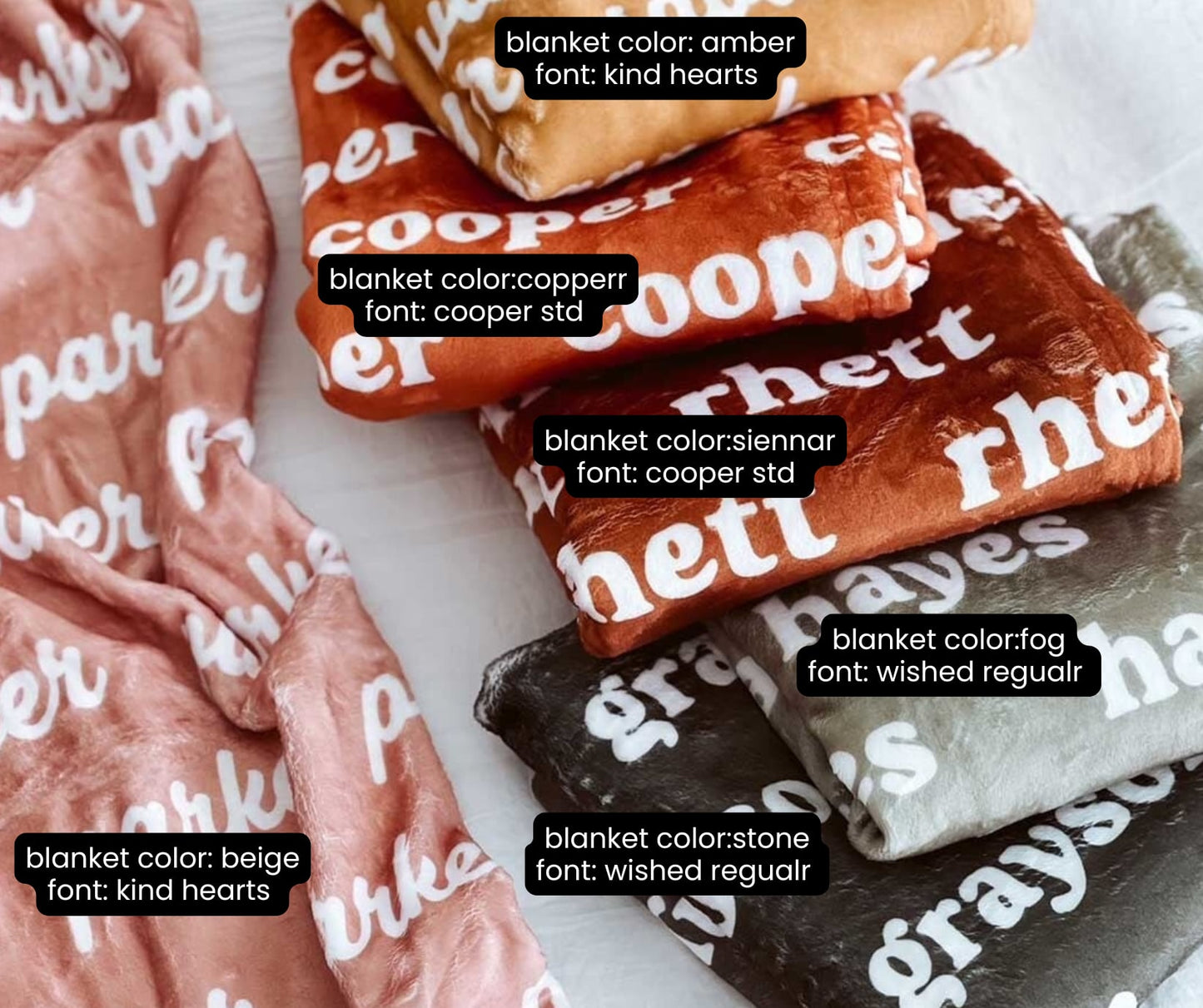 PREORDER: Repeating Name Blanket (bestseller) 1.19.26