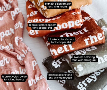 PREORDER: Repeating Name Blanket CUSTOM SHOP