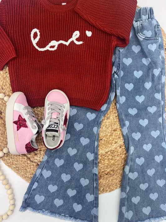 RTS: Blue Jean Bells with Hearts
